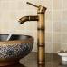 Tap Deck Mounted Antique Brass Wealth Bamboo Faucet Bathroom Vessel Sink Mixer Tap 2016 Factory Direct Brass Classic Design Style - B0777F7H1V